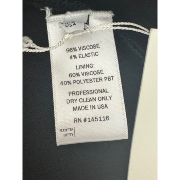 Rosetta Getty Funnel Neck Torqued Knit Top Fit & Flare Black Size L New $625.00 - Picture 13 of 15